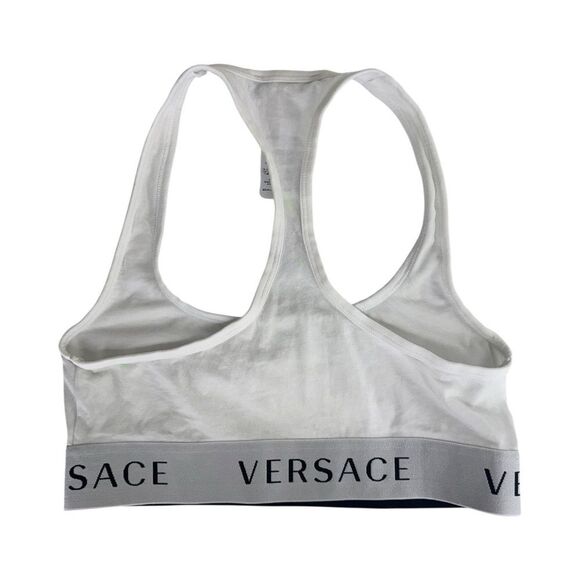 VERSACE White Sports Bra with Gray Band - Picture 5 of 8